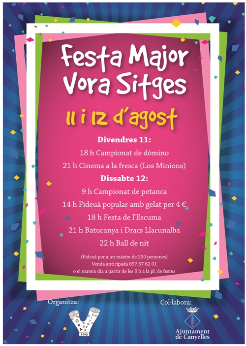 Programa Festa Major Vora Sitges