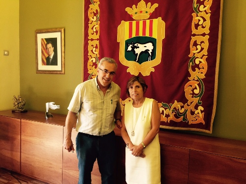 L'alcaldessa de Canyelles amb l'Alcalde de Les Borges Blanques