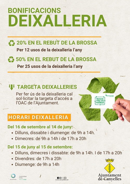 2026 01 cartell bonificacions deixalleria