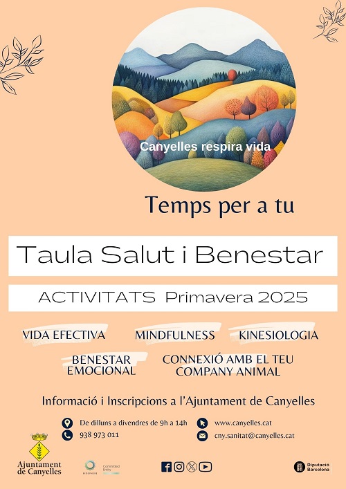 2025 04 16 Taula Salut i Benestar Primavera 2025 Cartell